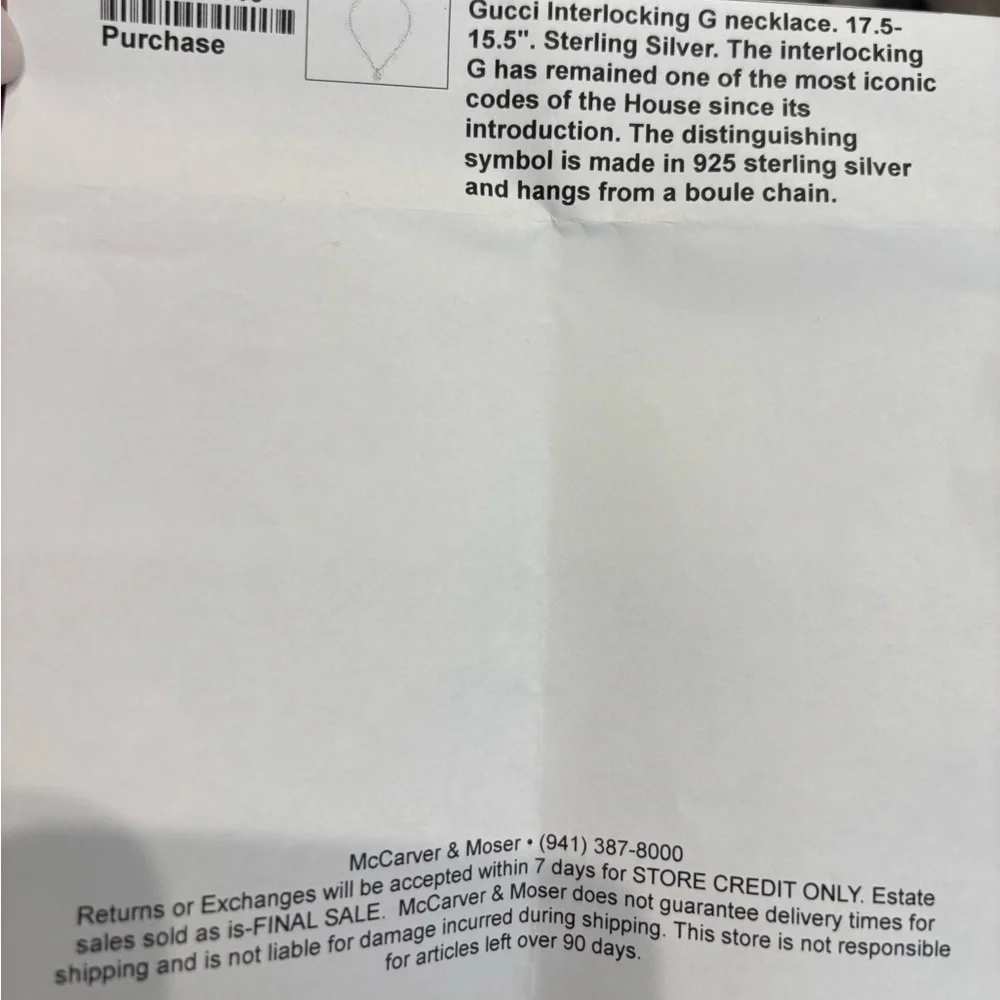 Gucci Silver Logo Pendant Necklace - Picture 8 of 8